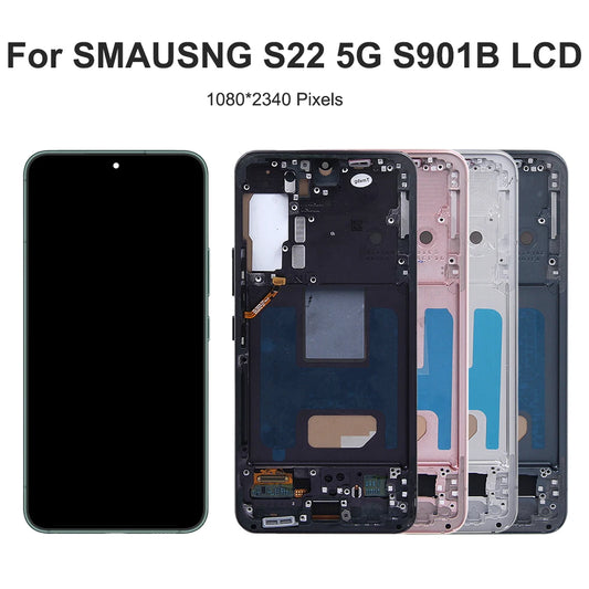 S22 para Samsung probado para S22 5G S901B S901U S901W S901N S901E pantalla LCD reemplazo del ensamblaje del digitalizador de pantalla táctil