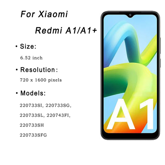 A1/A1+ LCD For Xiaomi Redmi A1 220733SI Display Touch Screen Digitizer Assembly For Redmi A1+ A1 Plus LCD 220733SFG LCD Display