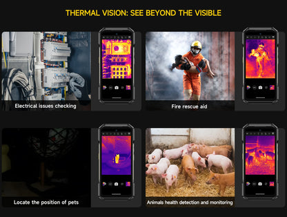 Celular Rugged Ulefone Armor 27T 4G con Cámara Térmica FLIR® y Visión Nocturna (10600mAh, 24GB/256GB, Android 14)