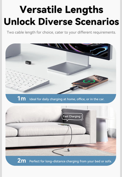 Cable Essager USB-C a Tipo C PD 100W Carga Rápida con Pantalla Digital para iPhone 15/16/Xiaomi/Huawei/Macbook/iPad