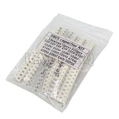 Kit Capacitores SMD Cerámicos 0603/0805/1206 - 1pF a 10uF (320/720/2500 Piezas)