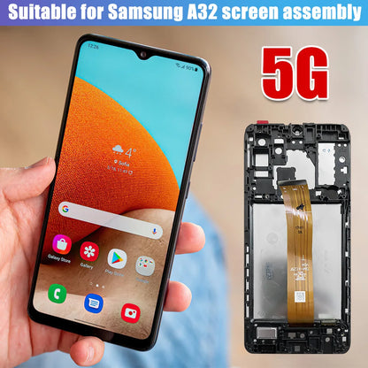 Pantalla AMOLED 6.5" con Marco y Digitalizador Táctil para Samsung Galaxy A32 5G (SM-A326B) (Reemplazo)