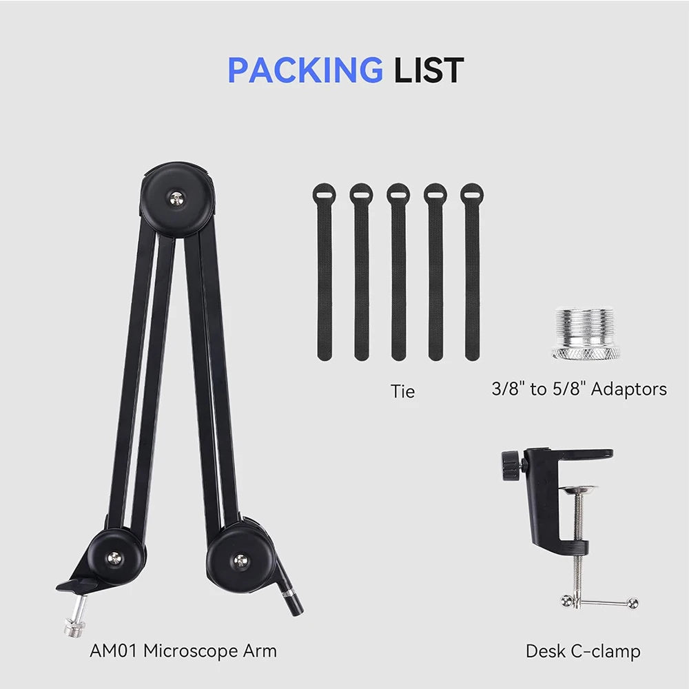 Elikliv Digital Microscope Flexible Arm Suspension Boom Scissor Arm Stand Metal Bracket for DM602 flex