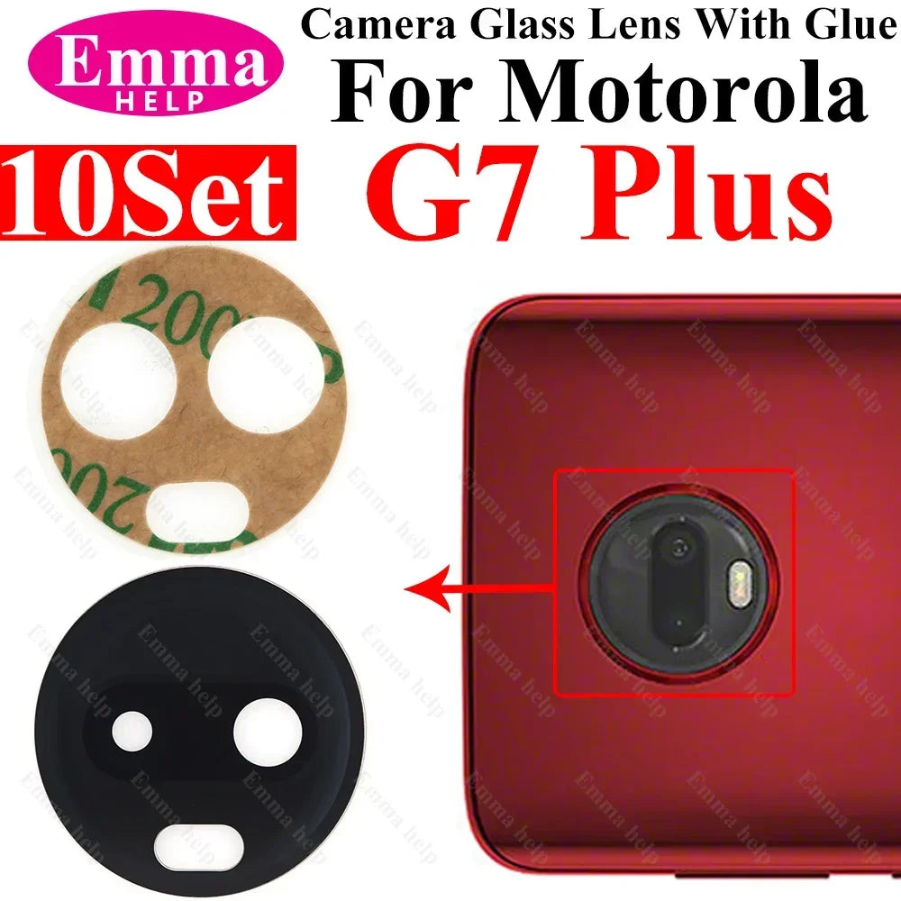 10set A+ Back Camera Glass Lens for Motorola Moto G9 G8 G7 G6 G5 Plus Play Power Rear Camera Lens