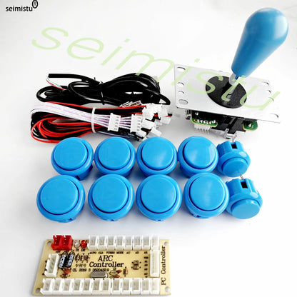Kit DIY Joystick Arcade (Copia Sanwa) con Botones Pulsadores para PC/Raspberry Pi (Controlador USB Zero Delay)
