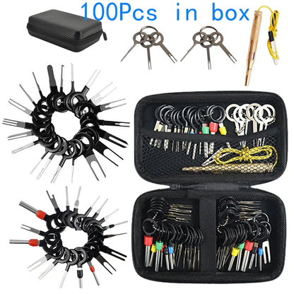 Kit Herramienta Extracción Terminales Enchufe Automotriz (Extractor Pines Conector Cable Eléctrico) para Reparación Autos