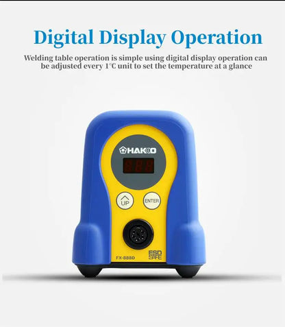 Original HAKKO FX-888D Digital Soldering Stations With FX-8801 Hanldle Solder Tool ESD Safe For PCB Professional Repair