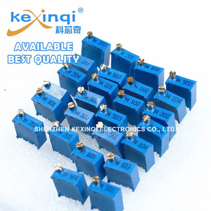 26pcs/set 3296W Potentiometer kit 100R 200R 500R 1K 2K 5K 10K 20K 50K 100K 200K 500K 1M Variable Resistors Set 13values x 2PCS