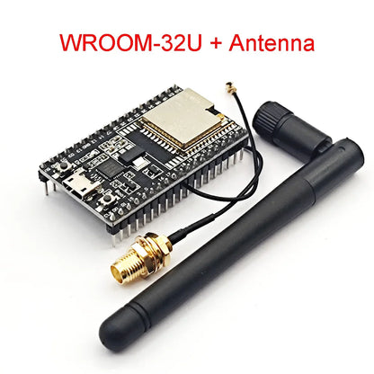 Módulo WiFi ESP32-WROOM-32U / WROVER con Antena 2.4G Opcional (Placa Desarrollo)