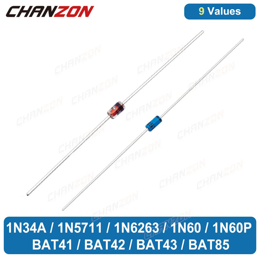 1N34A 1N5711 1N6263 1N60 1N60P BAT41 BAT42 BAT43 BAT85 Small Signal Schottky Barrier Switching Diode Axial  for TV AM FM Radio