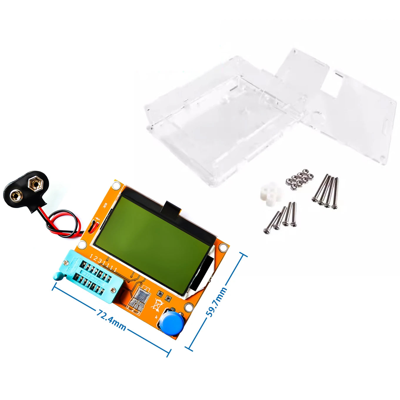 Tester Transistor LCR-T4 - Medidor ESR, Diodo, Triodo, Capacitancia, SCR, Inductancia (Nuevo)