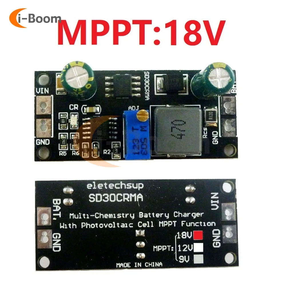 Módulo Controlador Carga Panel Solar MPPT 1A Batería Ion/Titanato Litio Regulador