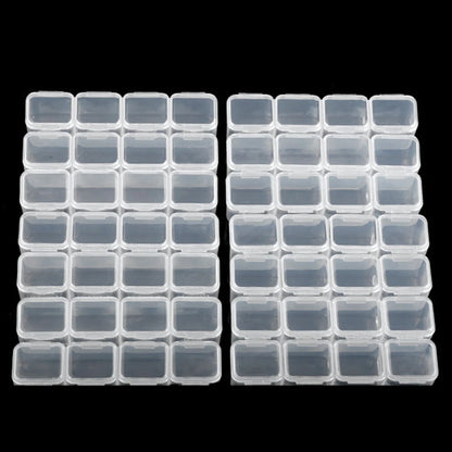Caja Almacenamiento Plástico Organizador 28/32/48/56/64 Ranuras para Cuentas Pintura Diamante/Joyería/Accesorios DIY (1 Unidad)