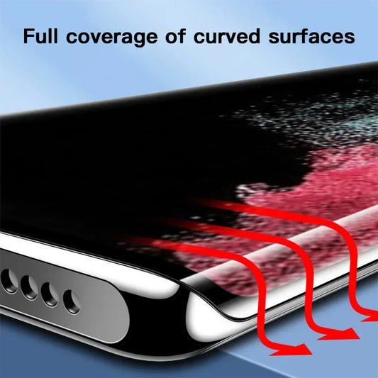 Protector Pantalla Cristal Templado UV Curvo para Samsung Galaxy S24/S23/S22/S21/S20 Ultra/Plus (Compatible S24 Ultra)