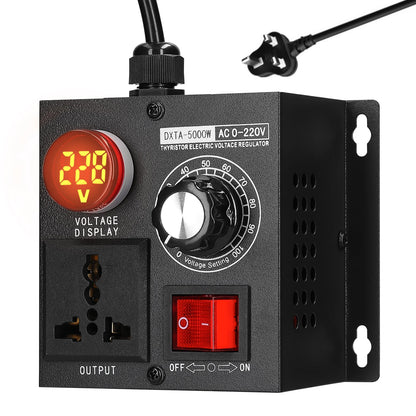 Regulador Voltaje AC 220V 4000W/5000W SCR Dimmer Ajustable Velocidad/Temperatura/Luz