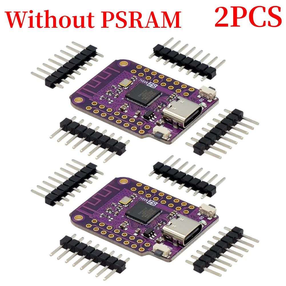 Placa WiFi IoT ESP32 S2 Mini (ESP32-S2FN4R2, 4MB Flash, Tipo C) compatible Arduino/MicroPython (1/2 Unidades)