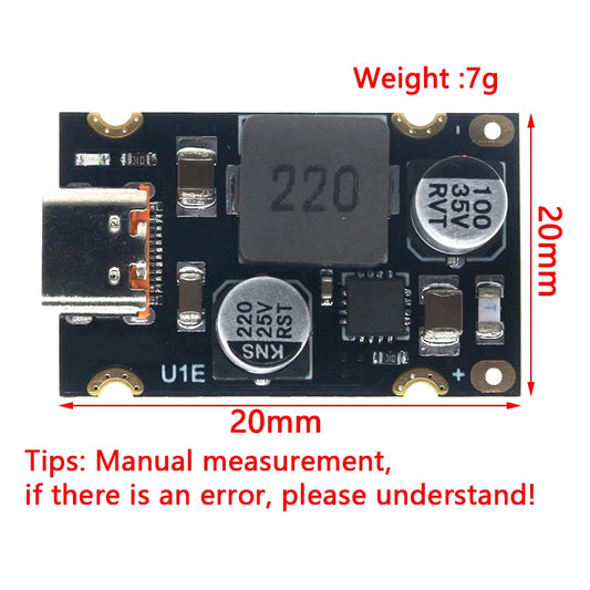 Módulo Carga Rápida PD 65W USB-C Soporta PD3.1/QC3.0/SCP/PPS 5V-20V