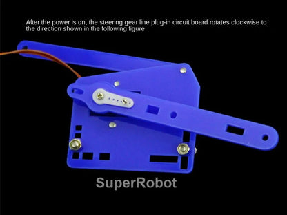 Kit Garra Brazo Robot Manipulador Mecánico Acrílico 4-DOF (Desarmado, para SG90/MG90S) Arduino STEAM