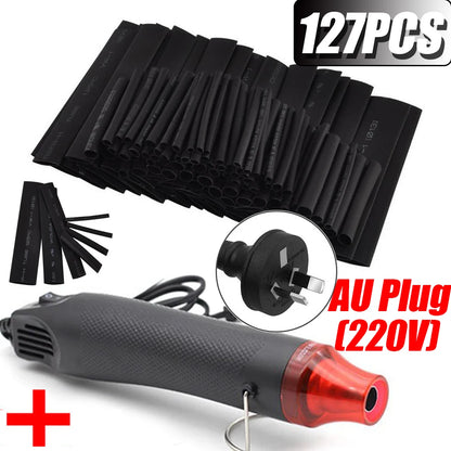 Kit Tubo Termoretráctil 2:1 Envoltura Cable Aislante Protección Conexión (127/530/580 Piezas) (Opción Pistola Aire Caliente)