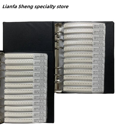 Libro Muestrario Capacitores SMD (01005-1206, 51/80/90/92 Valores x 25/50 Unidades) Chip Kit Surtido