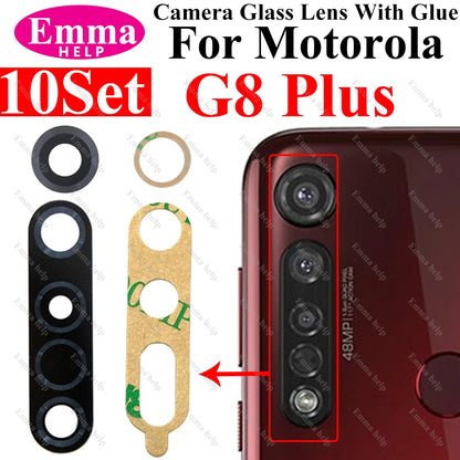 10set A+ Back Camera Glass Lens for Motorola Moto G9 G8 G7 G6 G5 Plus Play Power Rear Camera Lens