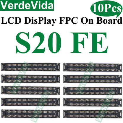 Conector FPC Flex Pantalla LCD para Placa Base Samsung S10 Lite/S21 FE/S22/S23 Ultra/S24 Plus/Note 10/20 (10 Unidades)