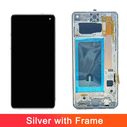 TFT probado S10 LCD para Samsung Galaxy S10 SM-G973F/DS G973U G973 LCD S10 pantalla LCD MONTAJE DE digitalizador con pantalla táctil reemplazo