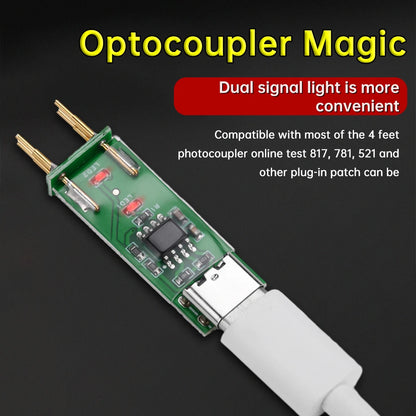 Tester Optoacopladores 4-Pin (v3.0-v6.0) Herramienta Prueba Online Reparación Electrónica Interface USB-C/Micro-B