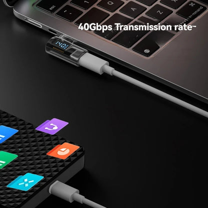 Adaptador USB-C Ángulo Recto 90°/Forma U (USB4 40Gbps, PD 140W, 8K@60Hz) para Thunderbolt 3/4