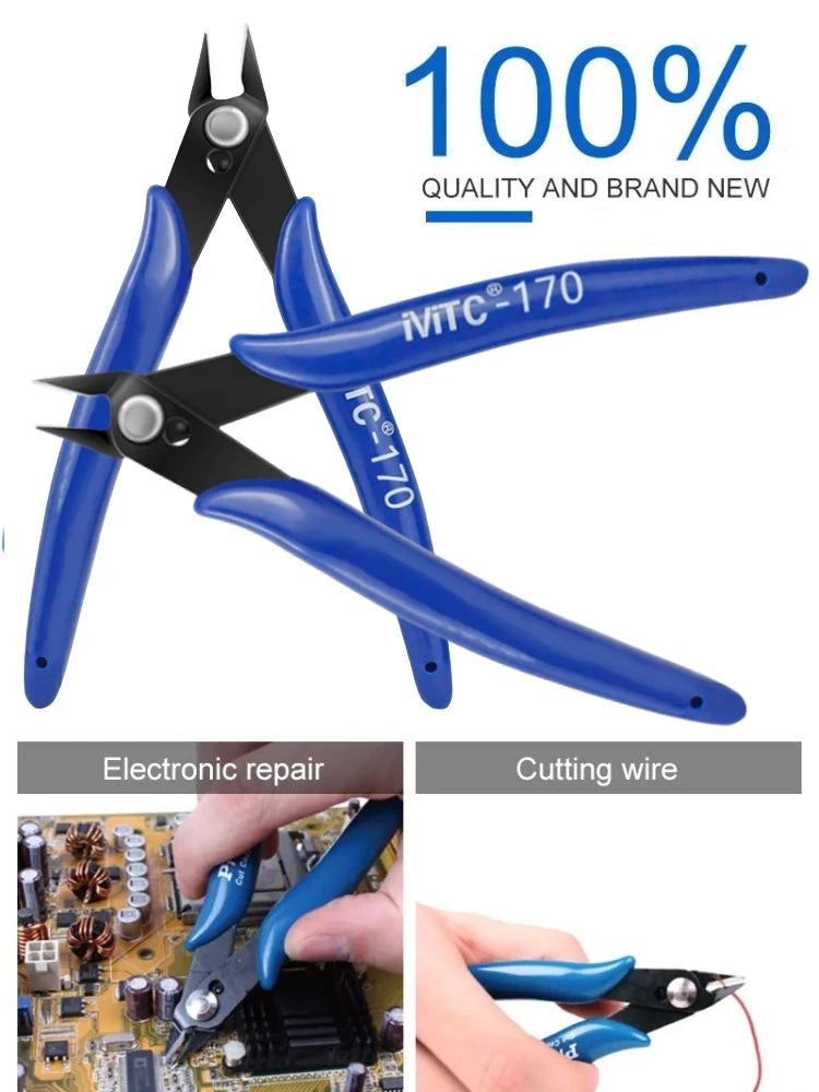Alicate Corte Diagonal Electrónico DIY "Wishful Clamp" 170 / Pinza Corte Lateral Cable para Piezas Impresora 3D Herramienta Mano (1/5/10 Unidades)