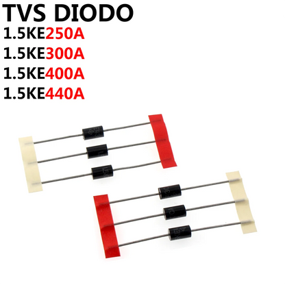 Diodo TVS 1.5KE - Varios Voltajes (250A / 300A / 400A / 440A) - Lote 20 Piezas