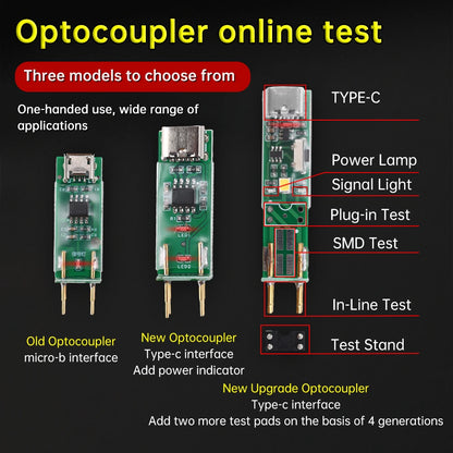 Tester Online Optoacopladores (4 Pines) - Herramienta Reparación Electrónica (Interfaz Tipo-C/MicroUSB)