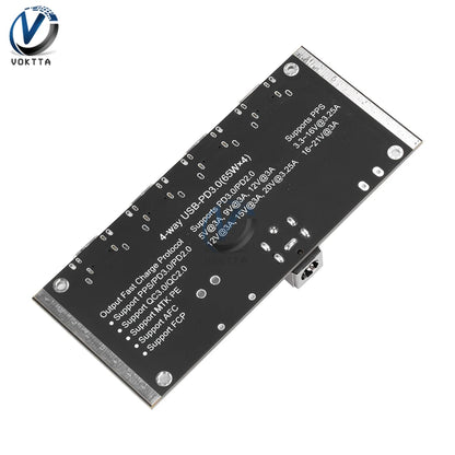 Módulo Adaptador Fuente PD 65W USB-C Soporta PD3.0/2.0, QC3.0/2.0, FCP, AFC Placa Circuito Cargador