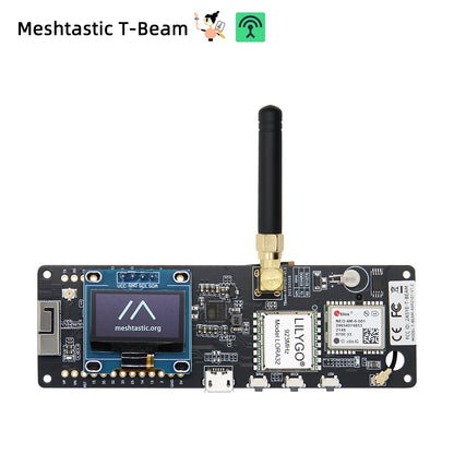 Placa Desarrollo LILYGO TTGO Meshtastic T-Beam LoRa ESP32 (433/868/915MHz LoRaWAN) con WiFi, Bluetooth, GPS, OLED