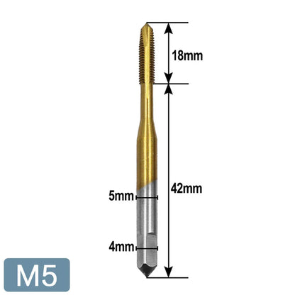 Llave Macho Manual Ajustable Mango T con Ratchet/Fresa para Roscar M3/M4/M5/M6/M8 Métrico