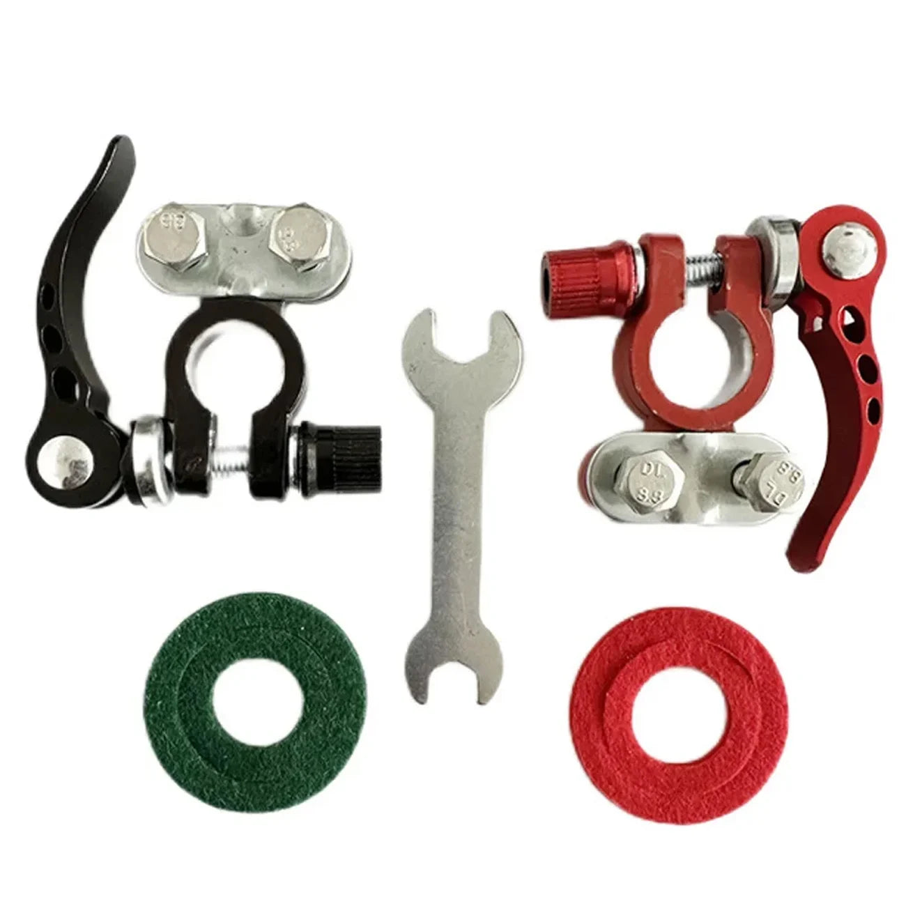 Conectores Terminal Batería Auto Liberación Rápida 12V/24V Positivo/Negativo Extremos Cable para Tipo SAE/JIS (2 Piezas)