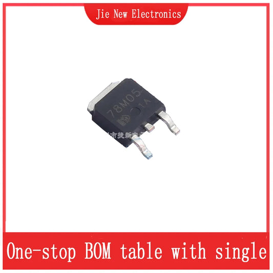 Lote 10/50 Pcs Regulador Voltaje 78M05 SMD TO-252 5V 1A (Máx.)