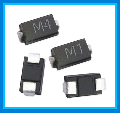 Kit Surtido Diodos SMD Rectificadores (M1, M4, M7) y Schottky - 100 Piezas