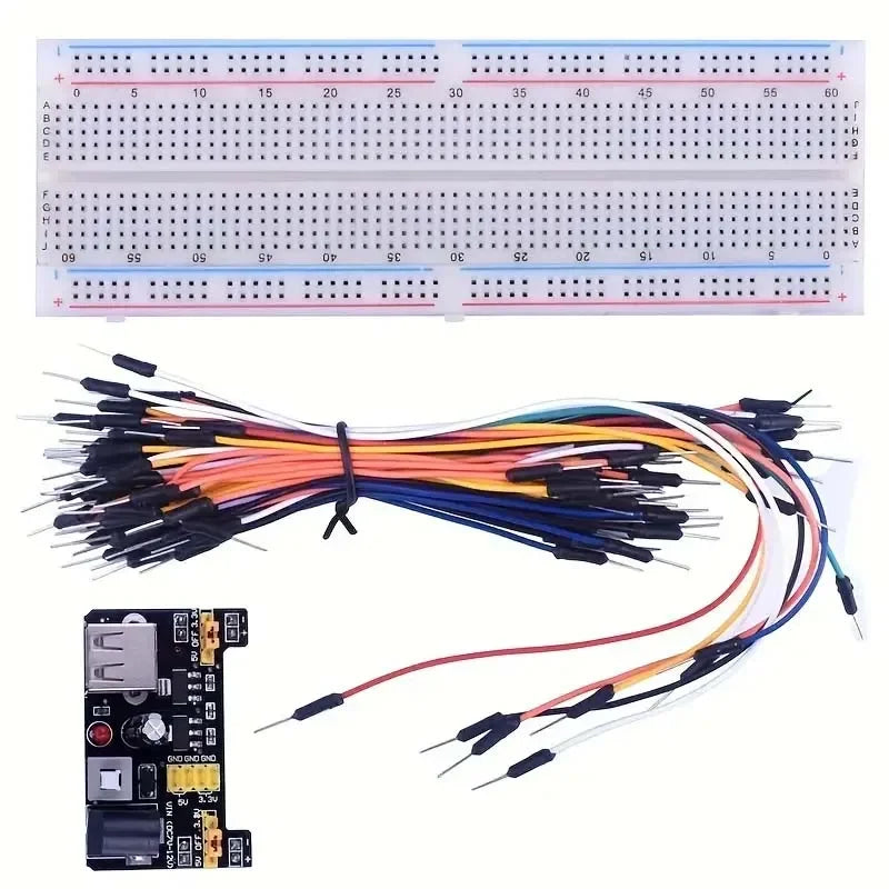 Kit Inicio Electrónica DIY (830 Piezas) para Arduino UNO R3 (Incluye Protoboard y Componentes)