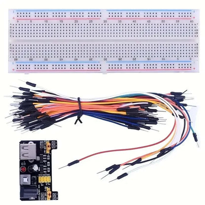 Kit Inicio Electrónica DIY (830 Piezas) para Arduino UNO R3 (Incluye Protoboard y Componentes)