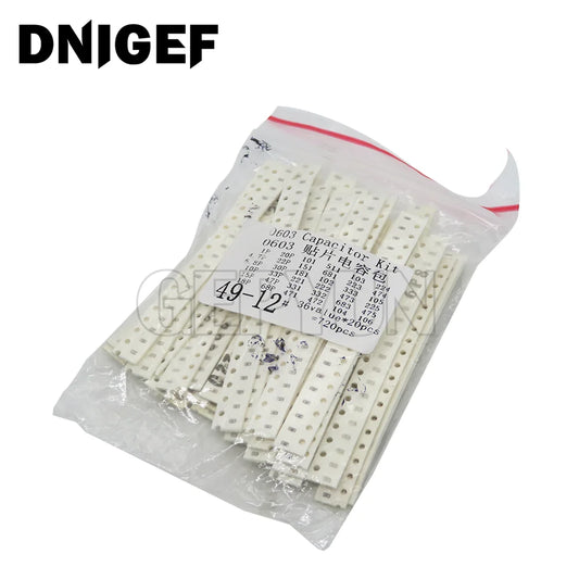 Kit Surtido Capacitor SMD (0603/0805/1206, 1pF-1uF, 16/36/50 Valores) - Pack 320 Piezas