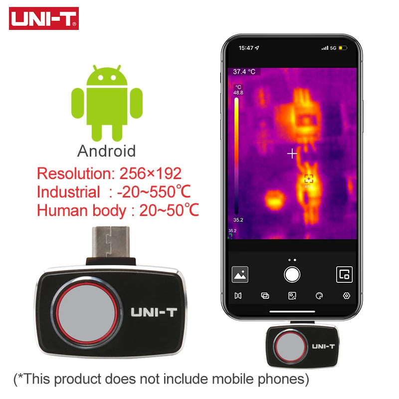 Termógrafo Móvil UNI-T UTi260M para Android (Tipo C) - Herramienta Temperatura Módulo PCB/Electrónico