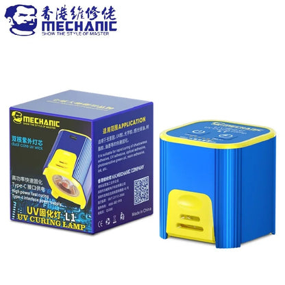 Lámpara Curado UV Inteligente Mechanic L1 Pro (7W, Doble Led) Rápida para OCA/Máscara Soldadura/Resina