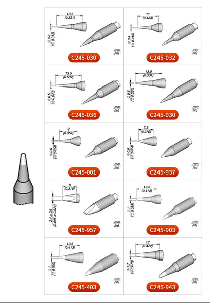 Original JBC C210 Soldering Iron Tips C210002/018/020 Universal Heating Core Efficient Heat fit JBC T210-A Precision Handle