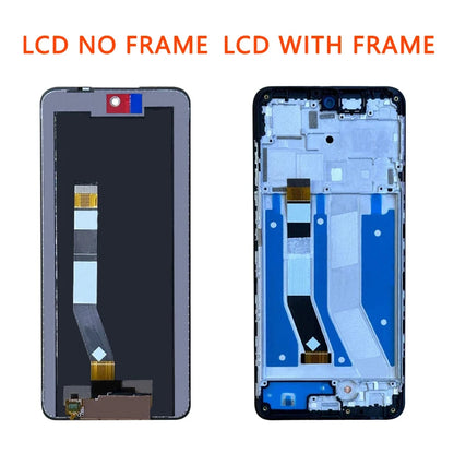 6.5" OEM LCD For Motorola Moto G13 G23 G53 G73 E13 XT2335-2 Display Touch Screen Digitizer Replacement With Frame