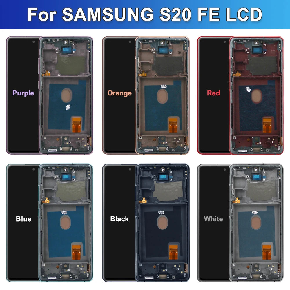 Pantalla AMOLED 6.5'' con Marco para Samsung Galaxy S20 FE (Digitalizador Táctil)