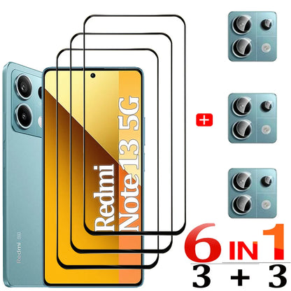 Protective Glass For Redmi Note 14 13 Pro 5G Screen Protectors Redmi Note13 12 11 10 Pro Tempered Glass & Lens Film Nota 12 Pro Plus Pelicula Cristal Templado For Redmi Note 14  Anti-Scratch Phone Front Film