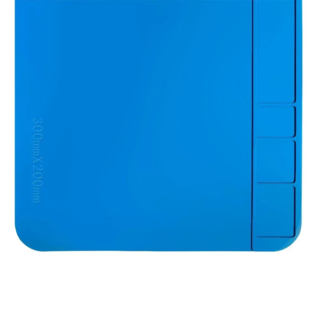 Alfombrilla Silicona ESD Aislante Térmica Resistente Calor para Soldadura Reparación Computadora/Teléfono (Kit Mantenimiento)