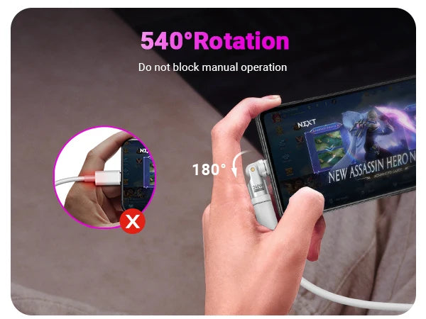 Adaptador Magnético AUFU Tipo C 9 Pines (240W Carga Rápida USB-C a Tipo C) Conector OTG para Samsung/Xiaomi/Lenovo Laptop (Pack 3 Unidades)