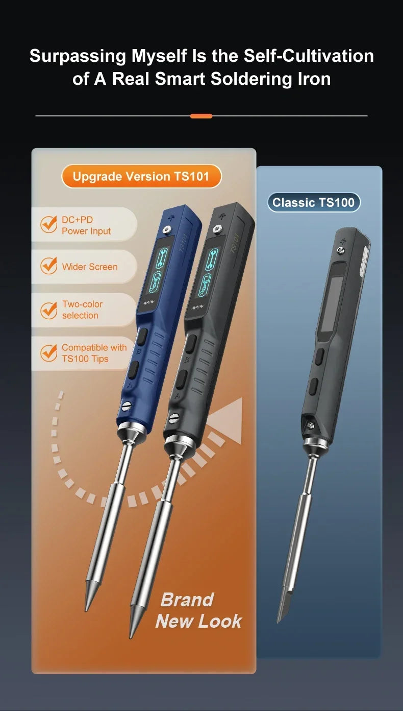 Original TS101 Portable Soldering Iron TS-BC2 PD3.1 90W TS100 Upgrade Adjustable Temperature Digital